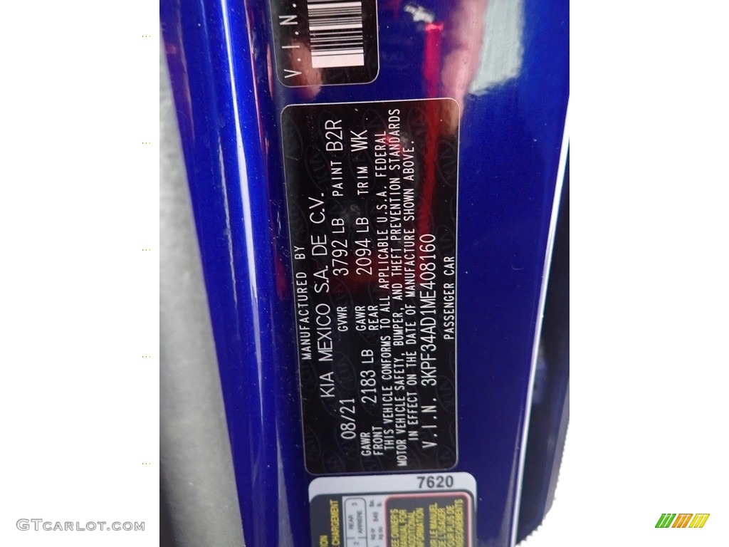 2021 Forte GT-Line - Deep Sea Blue / Black photo #30