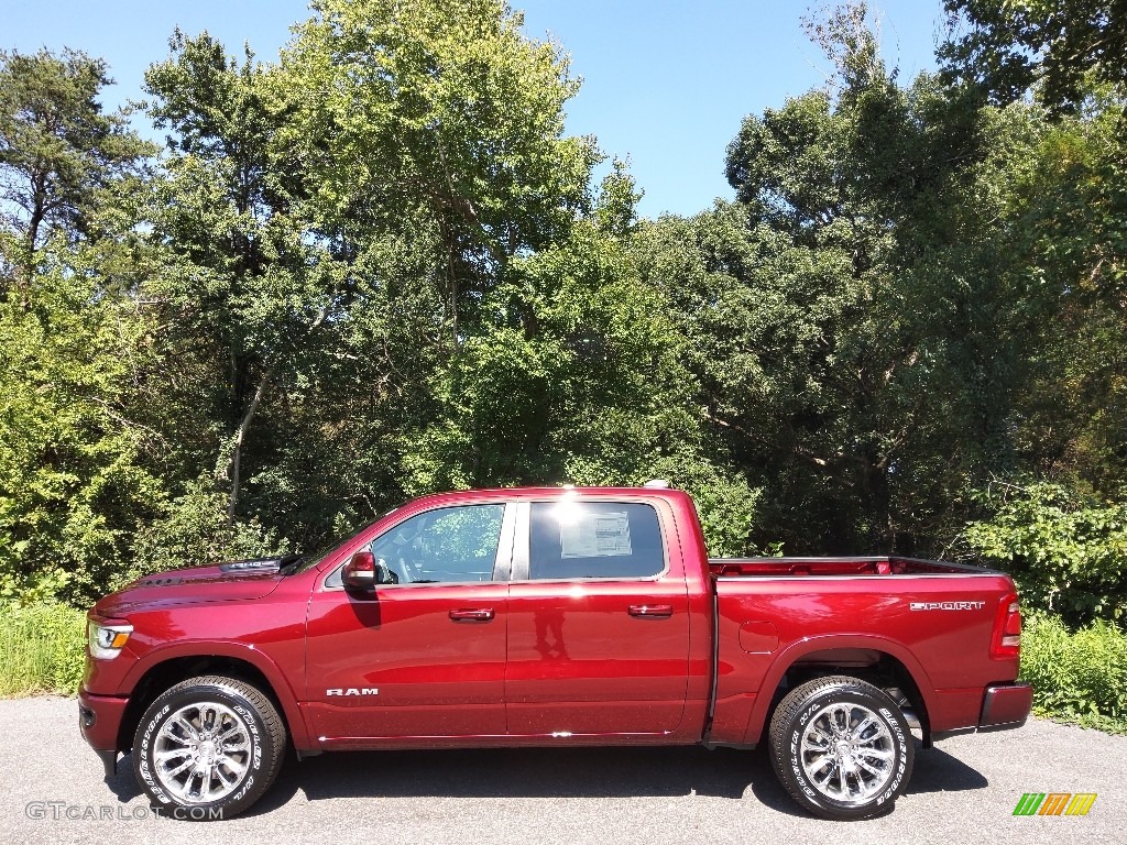 Delmonico Red Pearl 2022 Ram 1500 Laramie Crew Cab 4x4 Exterior Photo #144899407