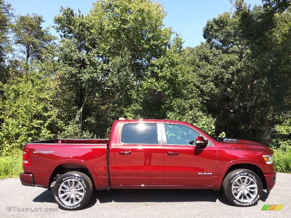 Delmonico Red Pearl 2022 Ram 1500 Laramie Crew Cab 4x4 Exterior Photo #144899524