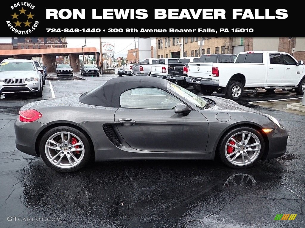 2013 Boxster S - Agate Grey Metallic / Luxor Beige photo #1