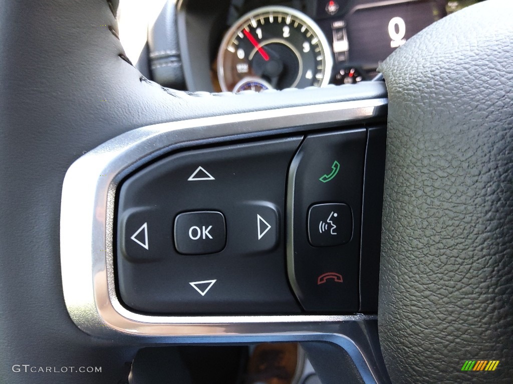 2022 Ram 1500 Laramie Crew Cab 4x4 Black Steering Wheel Photo #144899902