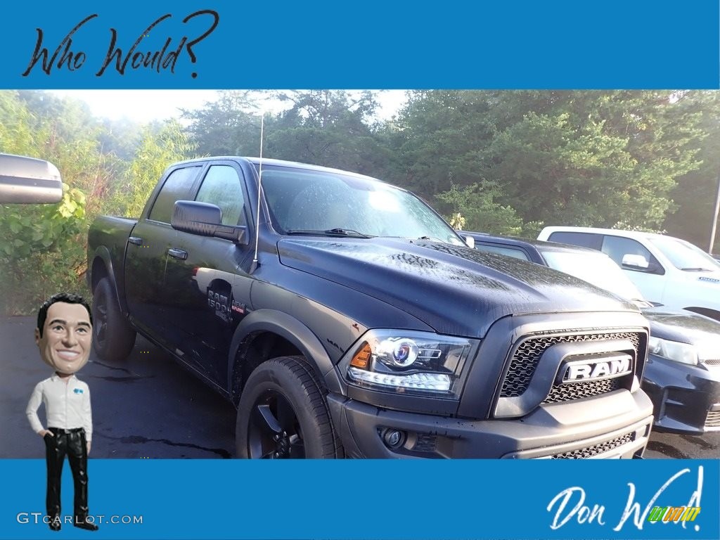 2020 1500 Classic Warlock Crew Cab 4x4 - Diamond Black Crystal Pearl / Black/Diesel Gray photo #1