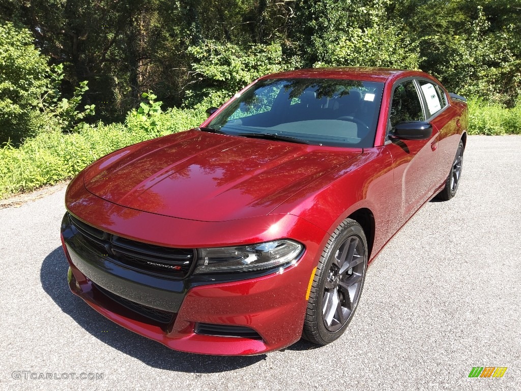 2022 Charger SXT Blacktop - Octane Red Pearl / Black photo #2
