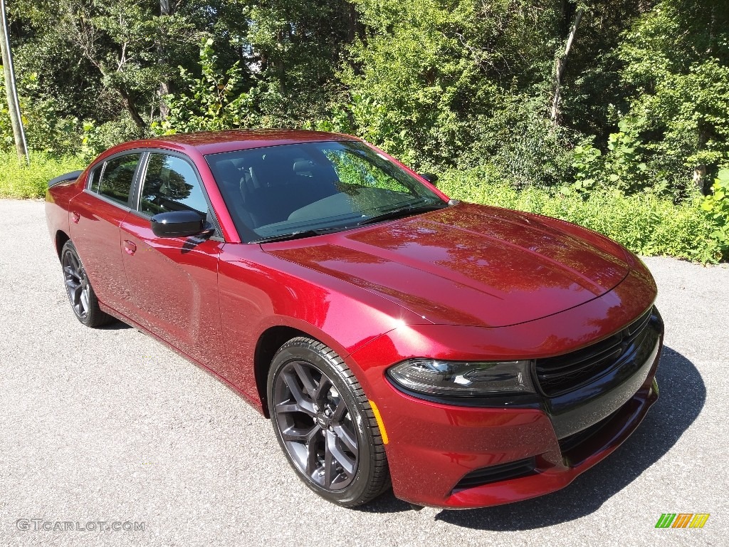 2022 Charger SXT Blacktop - Octane Red Pearl / Black photo #4