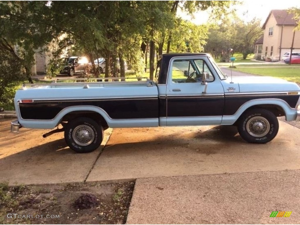 Light Blue 1978 Ford F150 Ranger Lariat SuperCab Exterior Photo #144904315