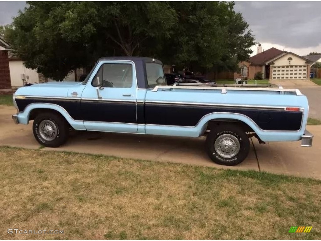 Light Blue 1978 Ford F150 Ranger Lariat SuperCab Exterior Photo #144904321