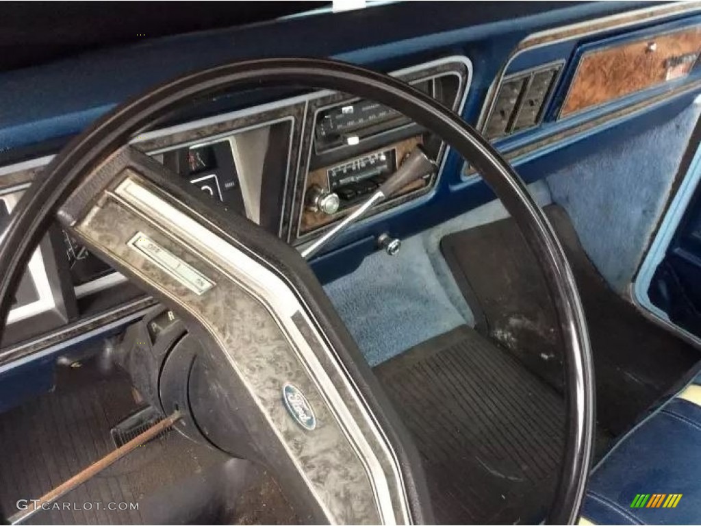 1978 Ford F150 Ranger Lariat SuperCab Blue Steering Wheel Photo #144904381