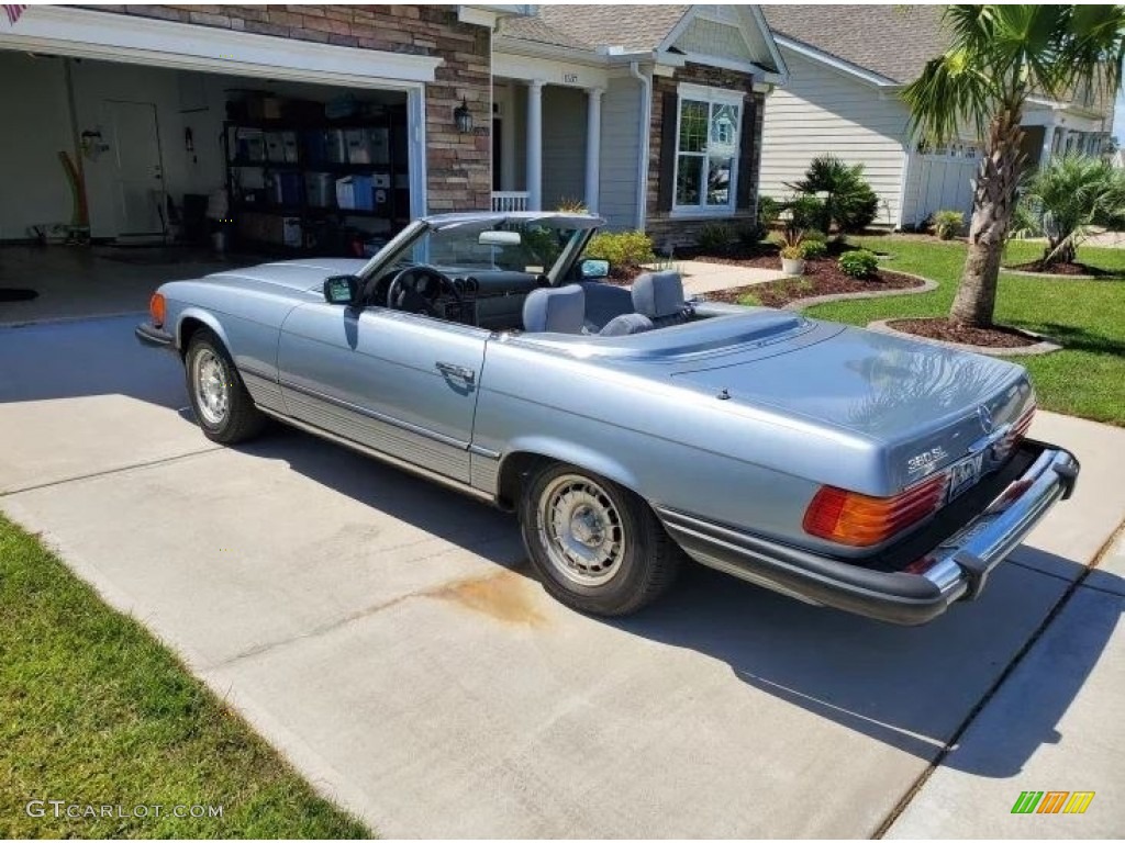 Silver Blue 1981 Mercedes-Benz SL Class 380 SL Roadster Exterior Photo #144904540
