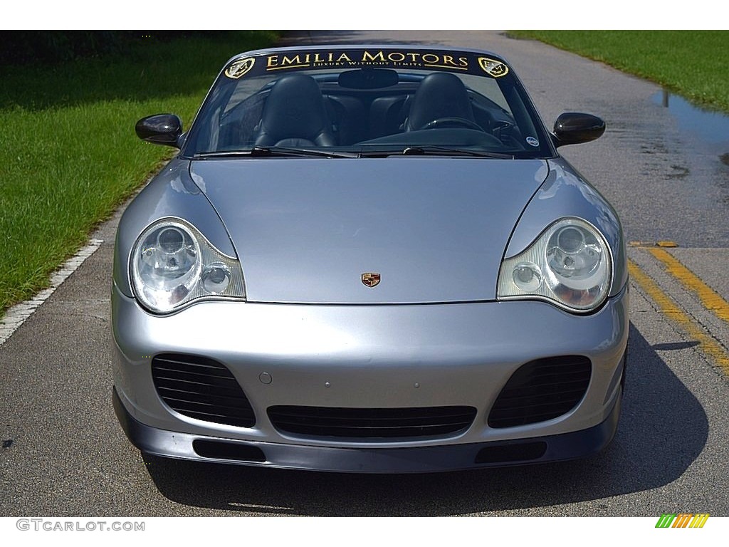 2004 911 Turbo Cabriolet - Arctic Silver Metallic / Black photo #12