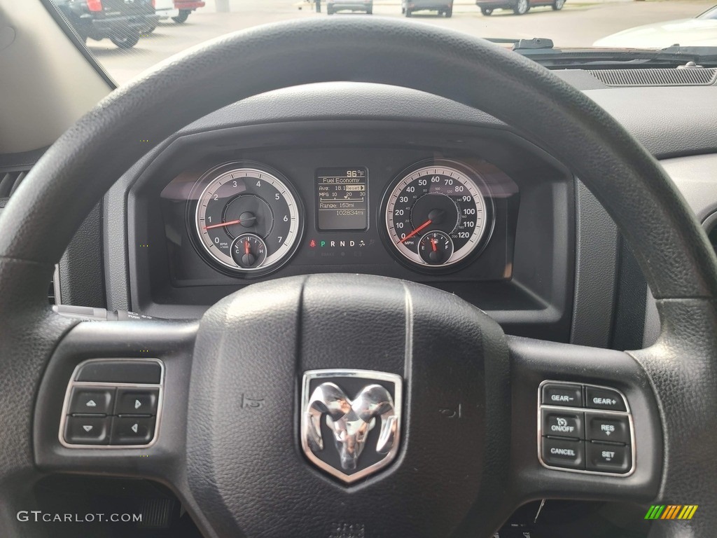 2016 Ram 1500 Express Crew Cab 4x4 Black/Diesel Gray Steering Wheel Photo #144906654