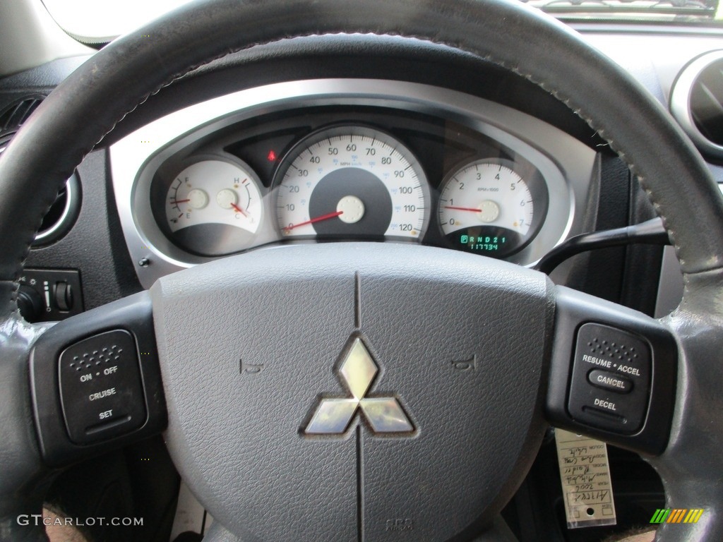 2006 Mitsubishi Raider DuroCross Extended Cab 4x4 Slate Gray Steering Wheel Photo #144907665
