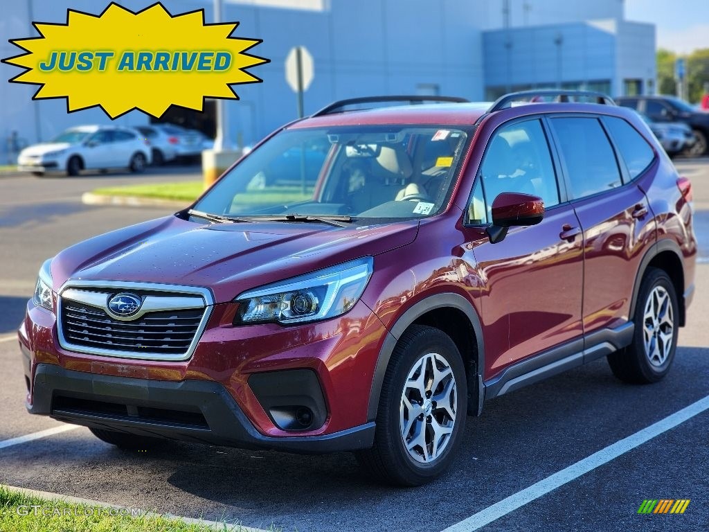 2019 Forester 2.5i Premium - Crimson Red Pearl / Gray photo #1