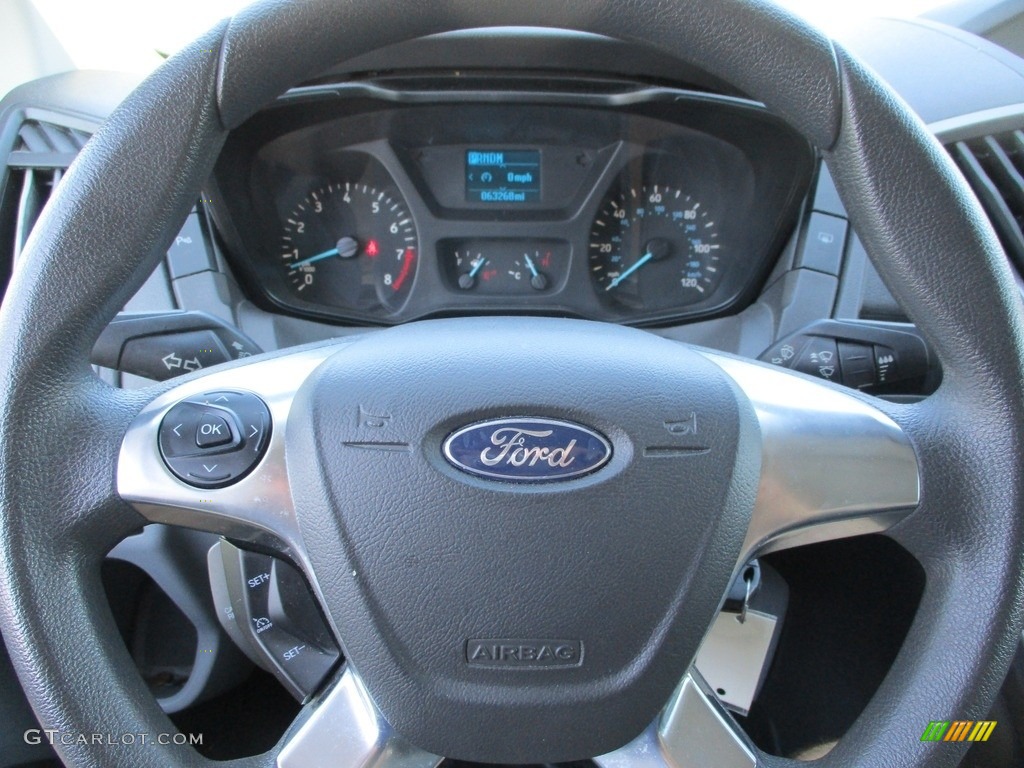 2017 Ford Transit Wagon XLT 350 LR Long Pewter Steering Wheel Photo #144909234