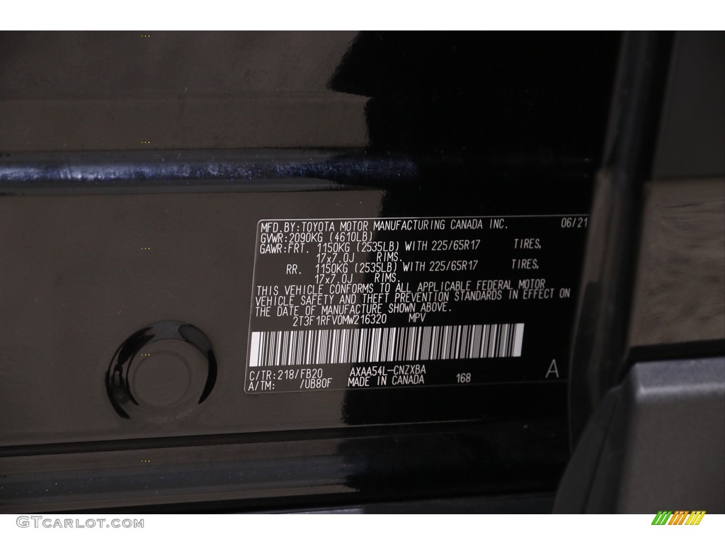 2021 RAV4 LE AWD - Midnight Black Metallic / Black photo #19