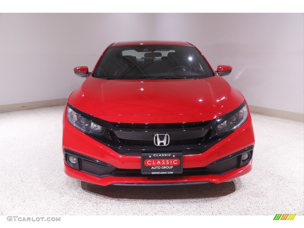 2019 Civic Sport Sedan - Rallye Red / Black photo #2