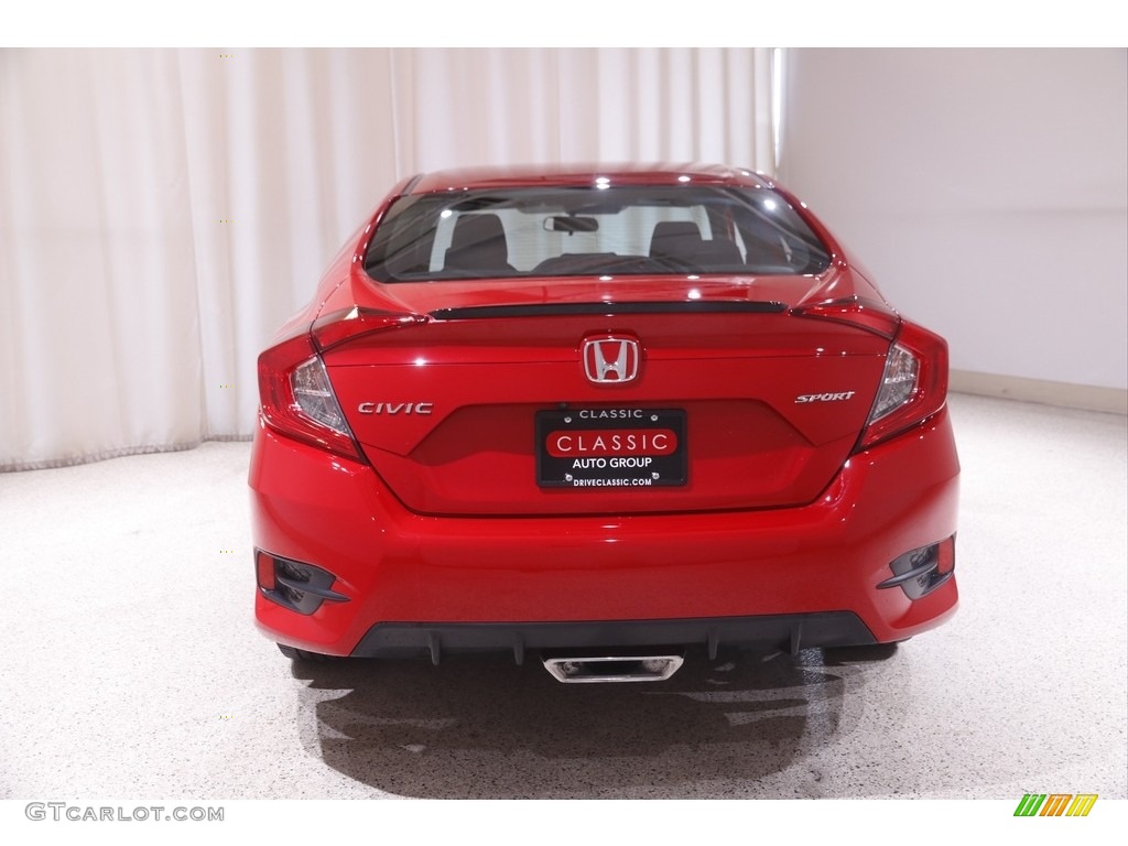 2019 Civic Sport Sedan - Rallye Red / Black photo #18