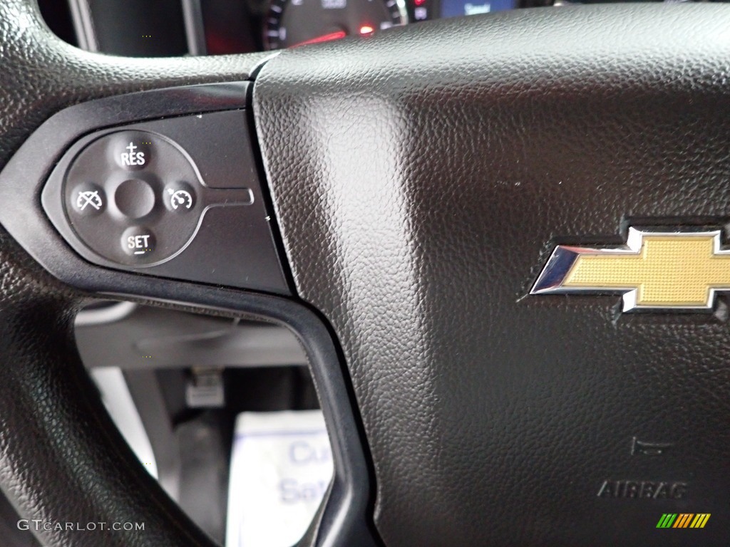 2018 Chevrolet Silverado 1500 Custom Double Cab 4x4 Dark Ash/Jet Black Steering Wheel Photo #144912985