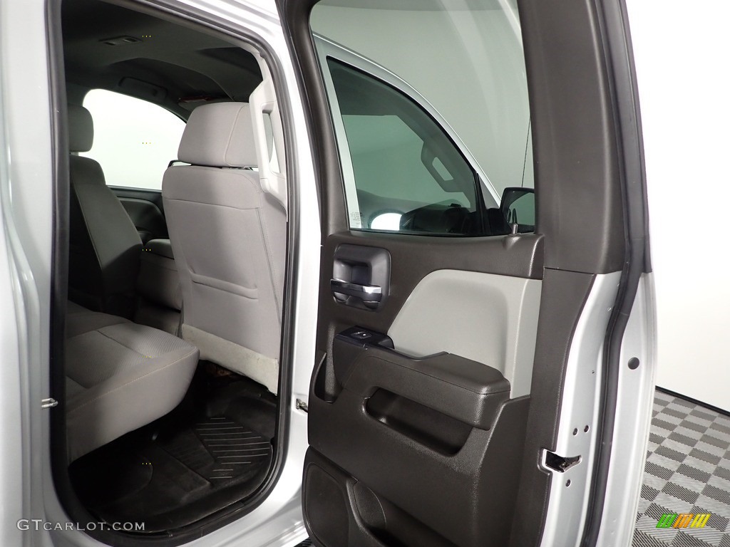 2018 Chevrolet Silverado 1500 Custom Double Cab 4x4 Dark Ash/Jet Black Door Panel Photo #144913273