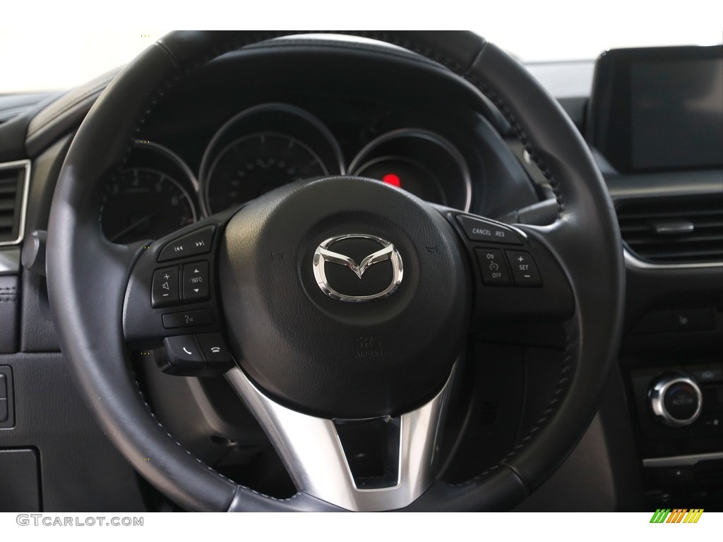2016 Mazda Mazda6 Touring Black Steering Wheel Photo #144913374