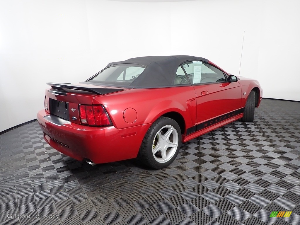 2000 Mustang GT Convertible - Laser Red Metallic / Medium Graphite photo #8