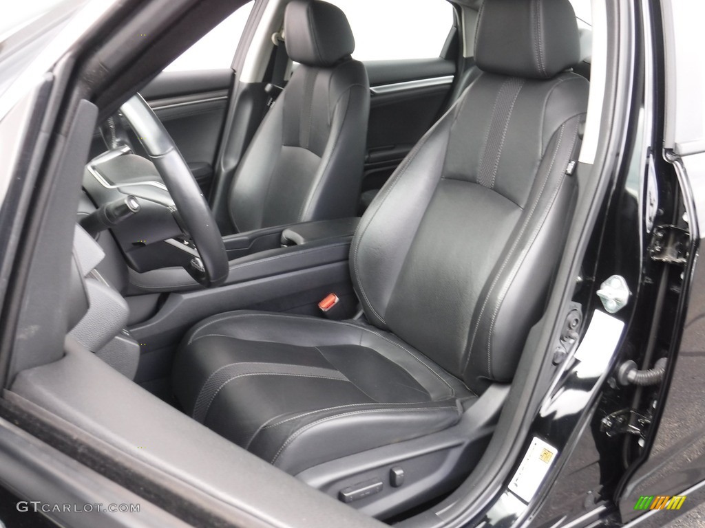Black Interior 2019 Honda Civic EX-L Sedan Photo #144914647
