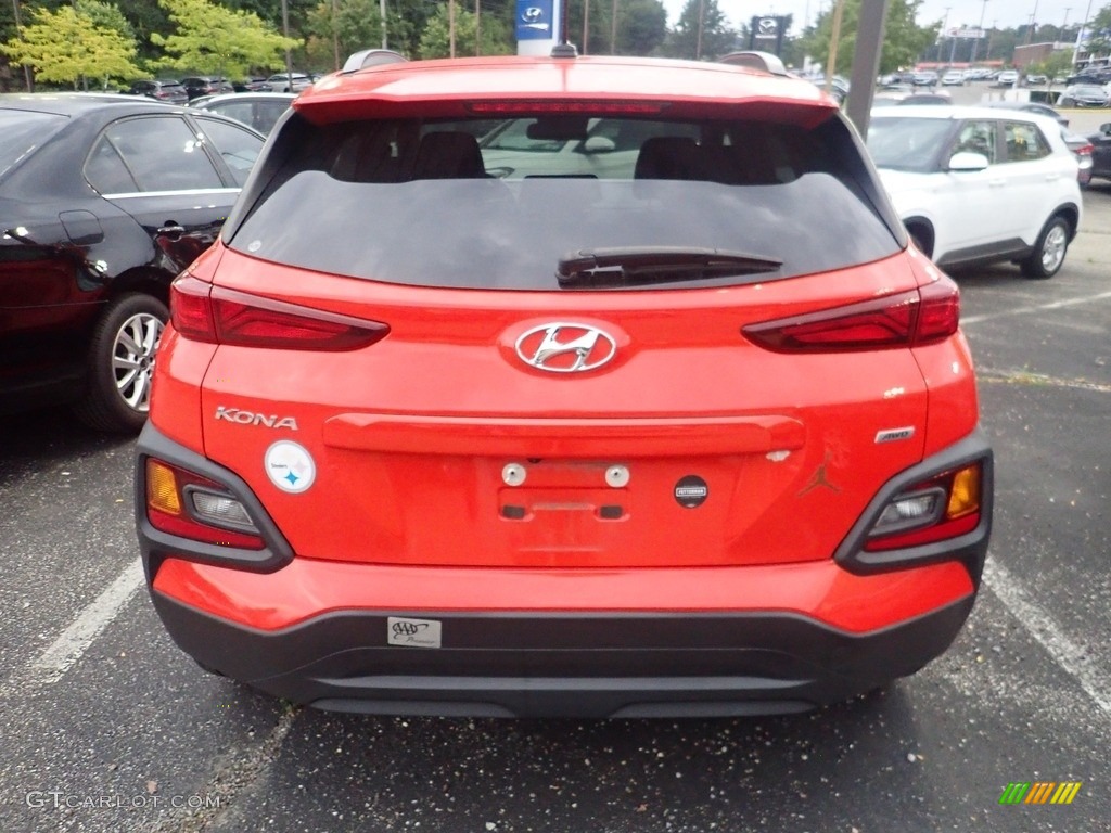 2020 Kona SEL AWD - Sunset Orange / Black photo #3