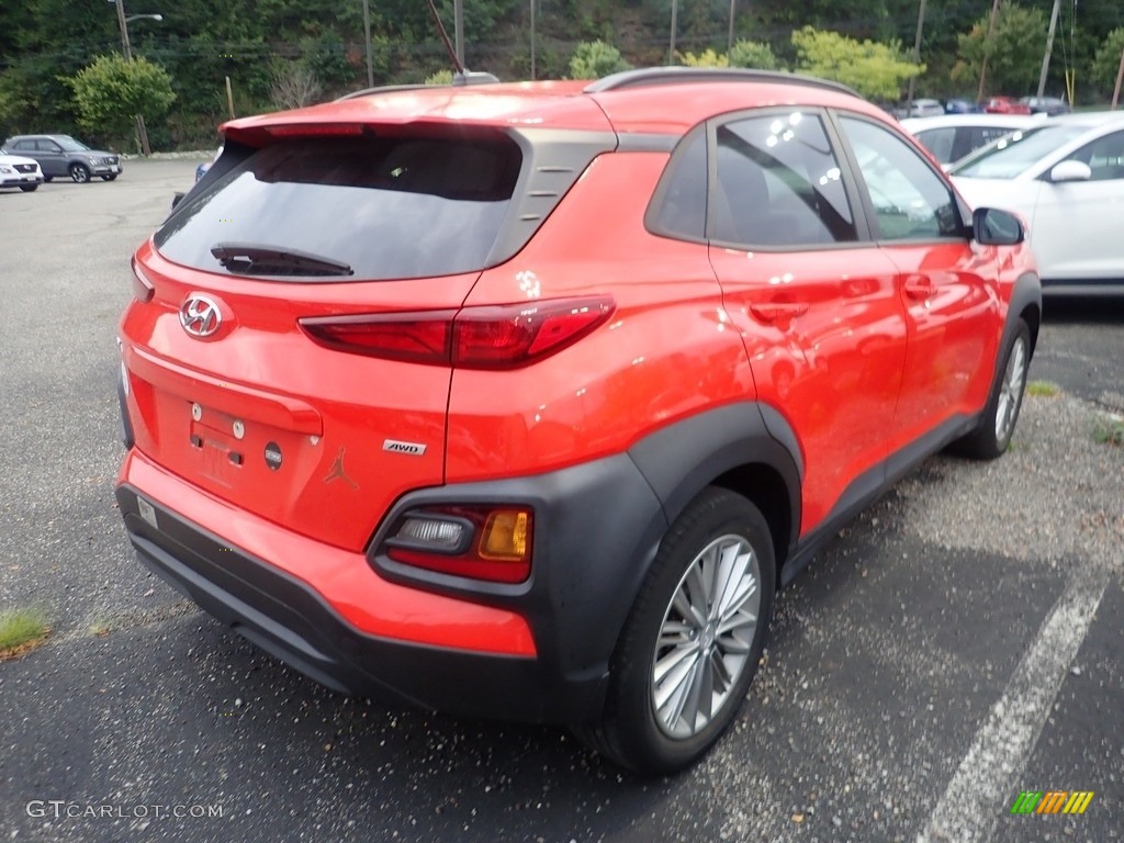 2020 Kona SEL AWD - Sunset Orange / Black photo #4