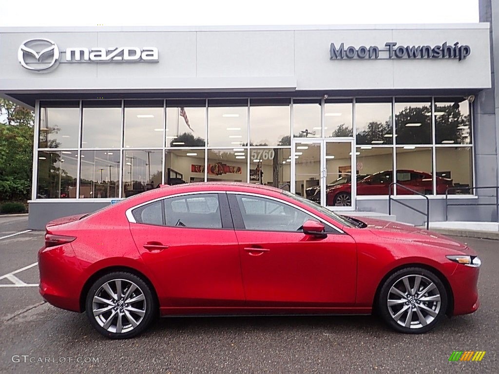 2020 MAZDA3 Preferred Sedan AWD - Soul Red Crystal Metallic / Black photo #1