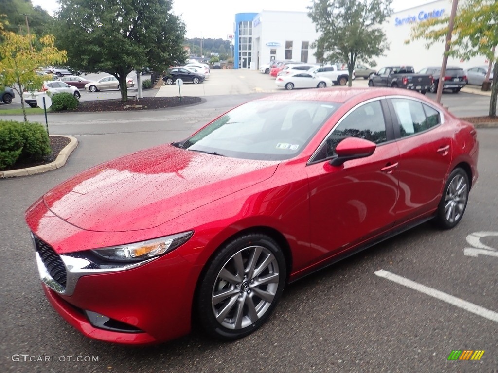 2020 MAZDA3 Preferred Sedan AWD - Soul Red Crystal Metallic / Black photo #6