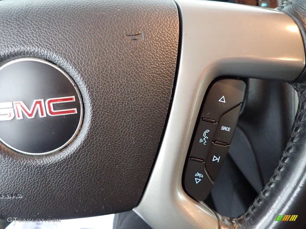 2013 GMC Sierra 2500HD SLT Extended Cab 4x4 Ebony Steering Wheel Photo #144916024
