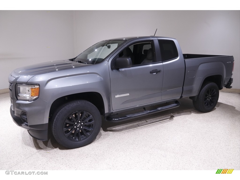 2021 Canyon Elevation Extended Cab 4WD - Satin Steel Metallic / Jet Black/Dark Ash photo #3
