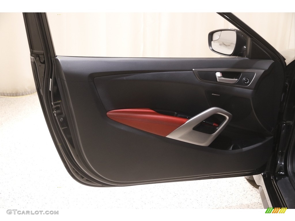 2015 Veloster Turbo R-Spec - Ultra Black / Black/Red photo #4