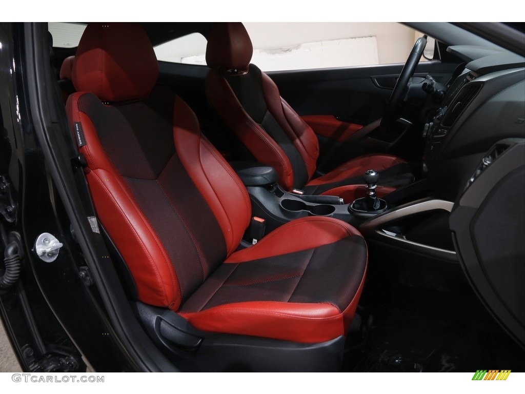 2015 Veloster Turbo R-Spec - Ultra Black / Black/Red photo #15