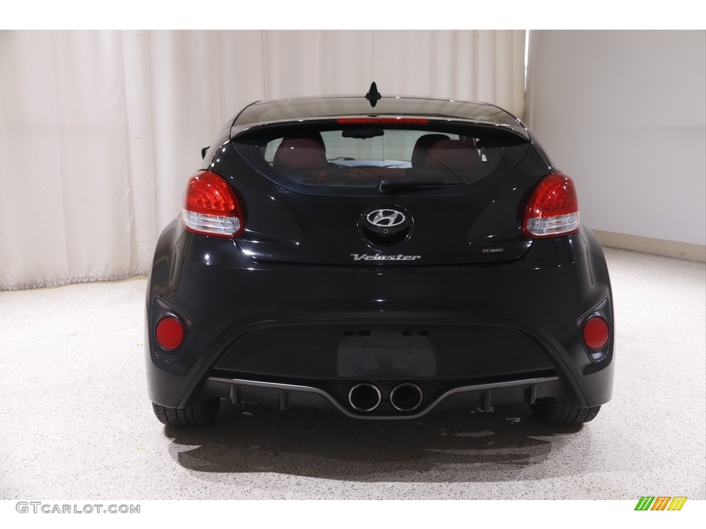 2015 Veloster Turbo R-Spec - Ultra Black / Black/Red photo #18