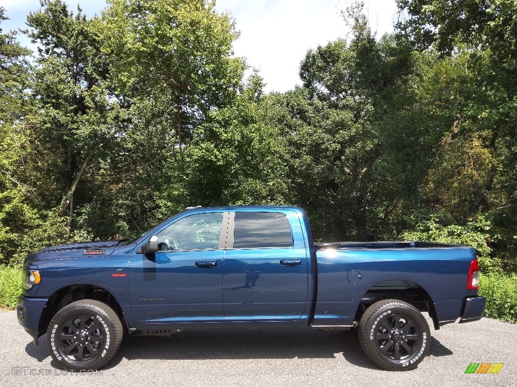 Patriot Blue Pearl 2022 Ram 2500 Big Horn Crew Cab Night Edition 4x4 Exterior Photo #144919108