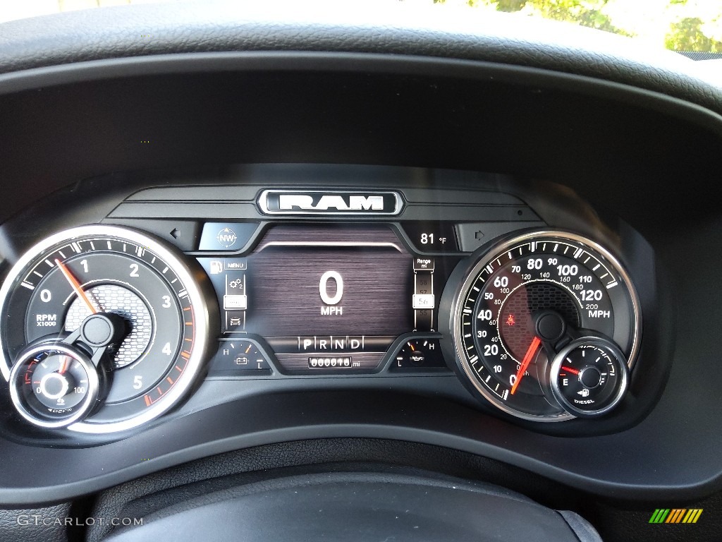2022 Ram 2500 Big Horn Crew Cab Night Edition 4x4 Gauges Photo #144919399