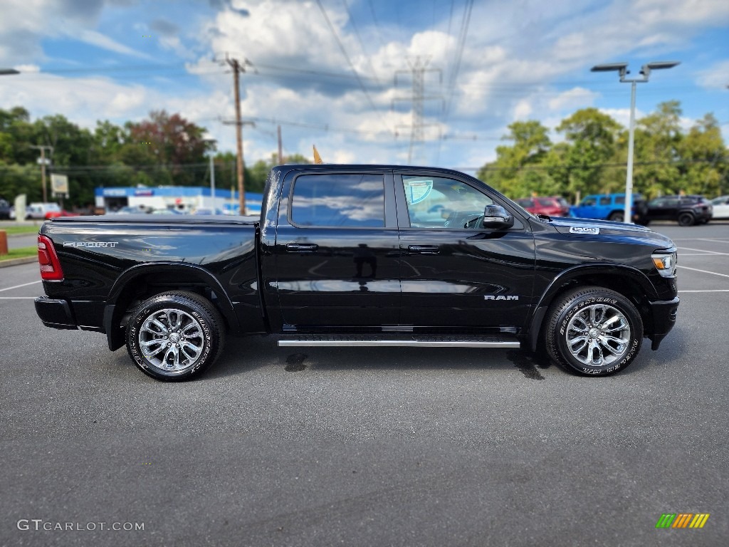 Diamond Black Crystal Pearl 2021 Ram 1500 Laramie Crew Cab 4x4 Exterior Photo #144920667