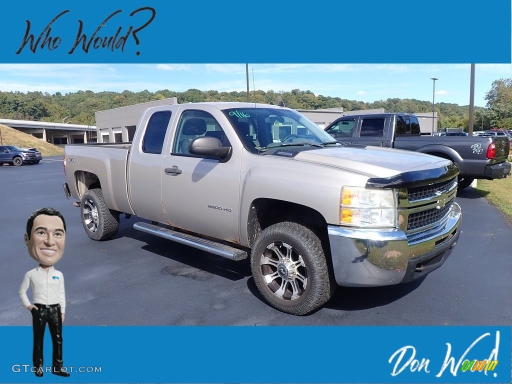 2009 Silverado 2500HD Work Truck Extended Cab 4x4 - Silver Birch Metallic / Dark Titanium photo #1