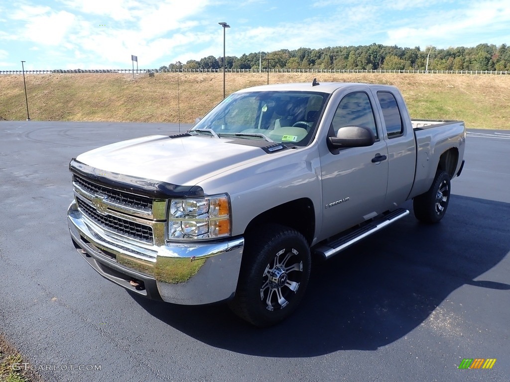 2009 Silverado 2500HD Work Truck Extended Cab 4x4 - Silver Birch Metallic / Dark Titanium photo #7
