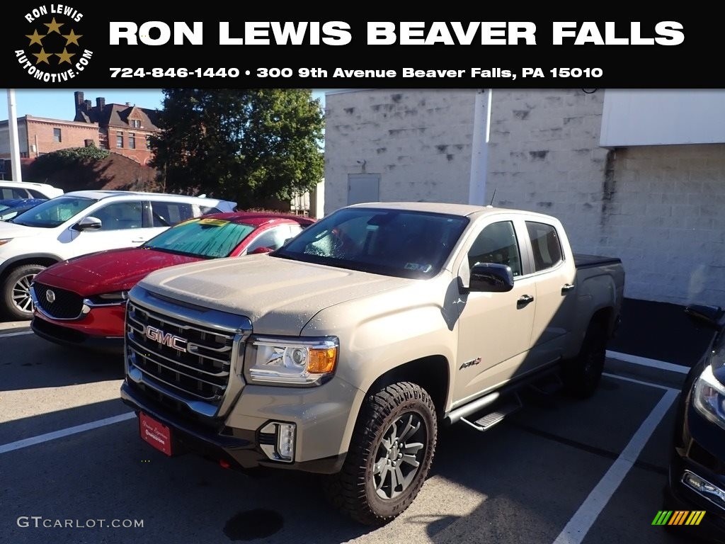 2021 Canyon AT4 Extended Cab 4WD - Desert Sand Metallic / Jet Black photo #1
