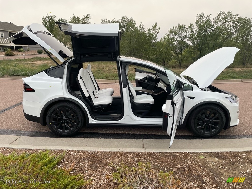 Pearl White Multi-Coat 2022 Tesla Model X AWD Exterior Photo #144925062