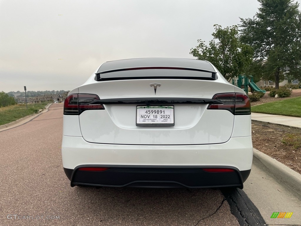 2022 Model X AWD - Pearl White Multi-Coat / White/Black photo #19