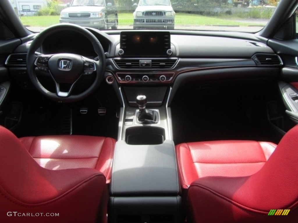 2018 Honda Accord Sport Sedan Red Dashboard Photo #144926511