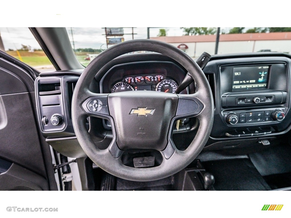 2018 Chevrolet Silverado 1500 WT Crew Cab 4x4 Dark Ash/Jet Black Steering Wheel Photo #144927850