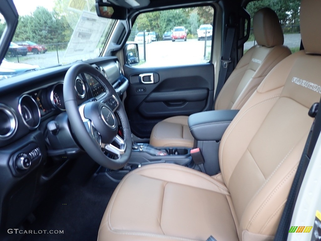 Black/Dark Saddle Interior 2022 Jeep Gladiator Rubicon 4x4 Photo #144932101