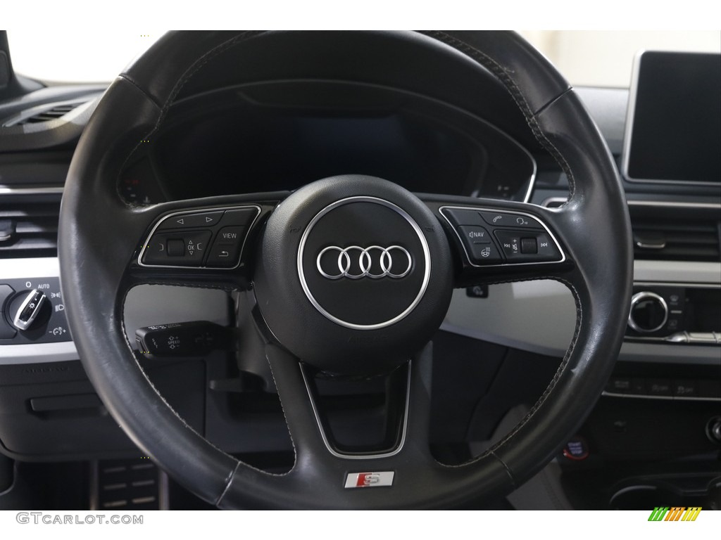 2018 Audi S5 Prestige Coupe Rotor Gray Steering Wheel Photo #144933247