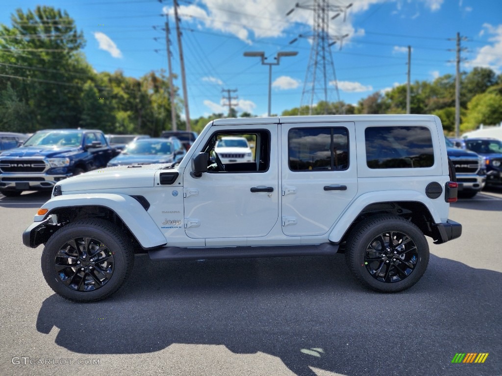 Bright White 2023 Jeep Wrangler Unlimited Sahara 4XE Hybrid Exterior Photo #144933505
