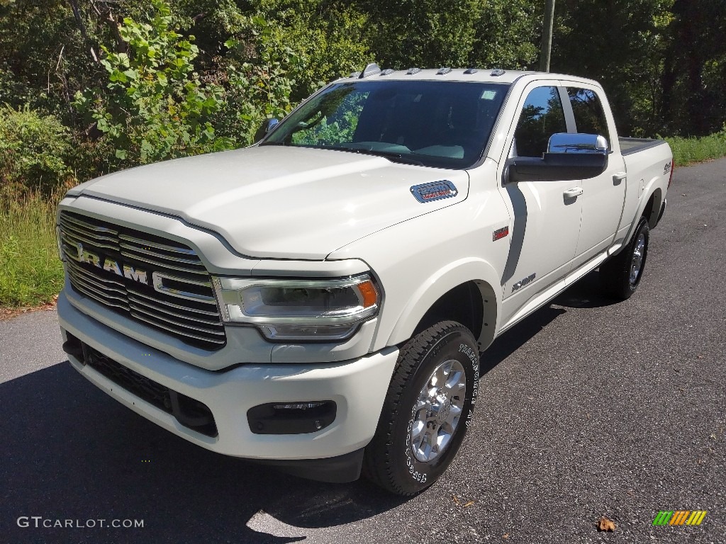 2022 2500 Laramie Crew Cab 4x4 - Pearl White / Black photo #2
