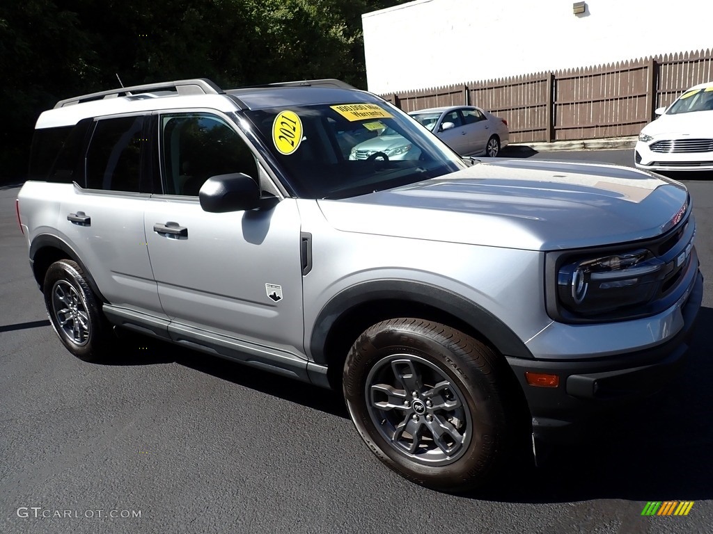 Iconic Silver Metallic 2021 Ford Bronco Sport Big Bend 4x4 Exterior Photo #144934054
