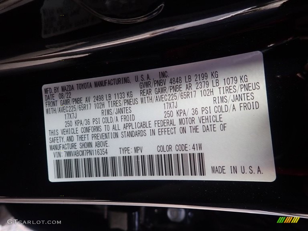 2023 CX-50 Color Code 41W for Jet Black Mica Photo #144934411